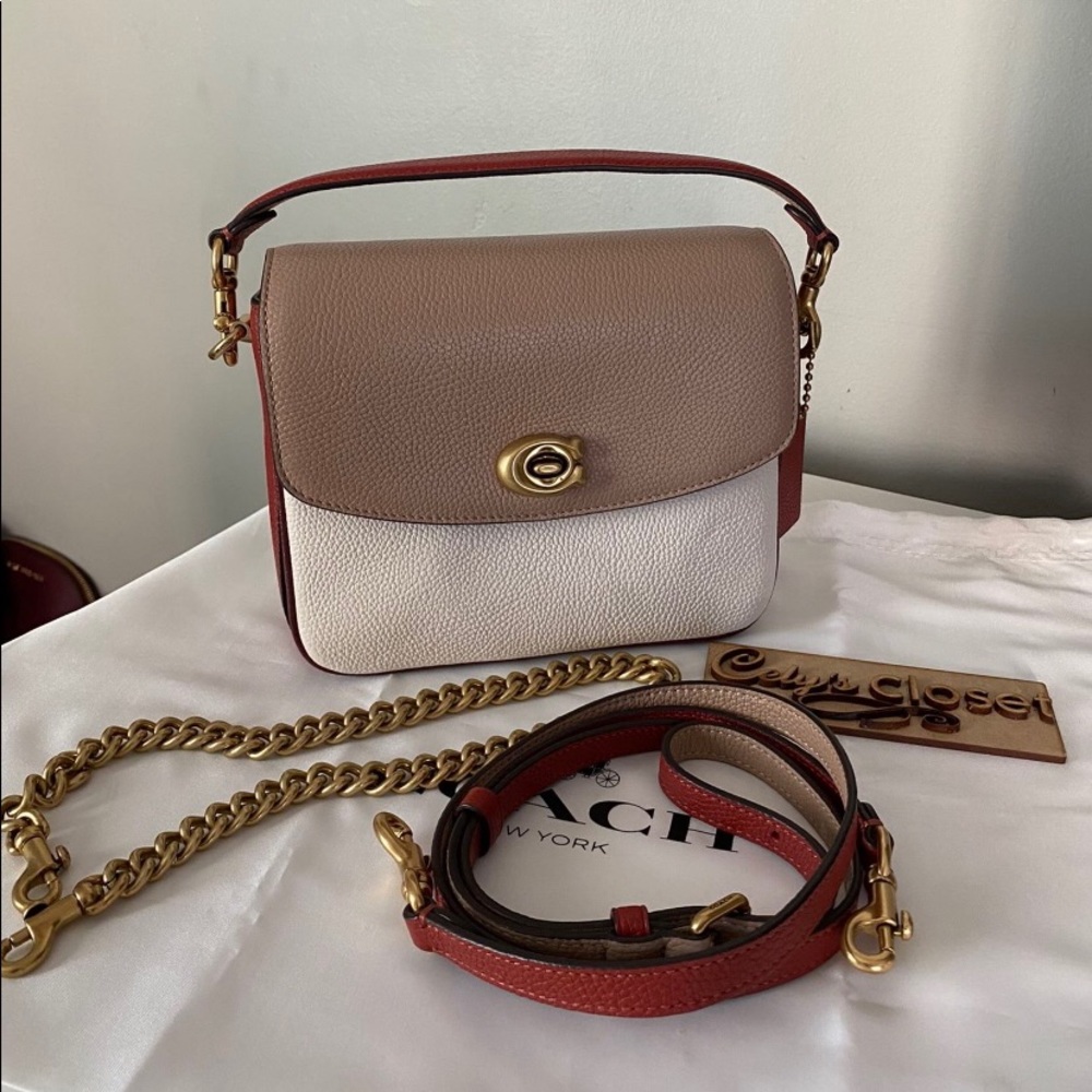 Coach Cassie 19 Colorblock blush/ multi shoulder/Crossbody Bag